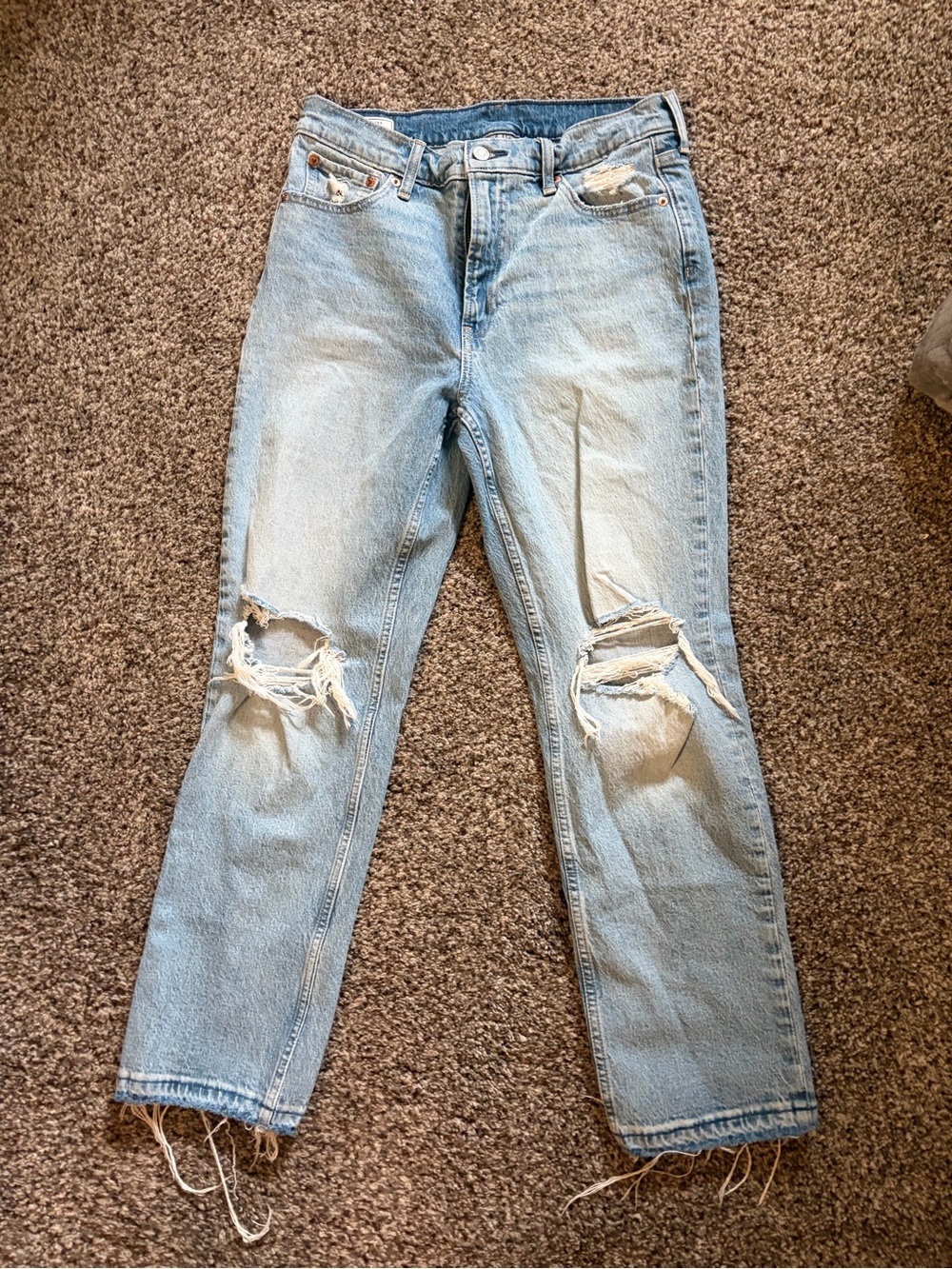 GAP Light Blue Distressed high rise Jeans